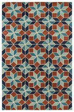 Kaleen Rugs Rosaic Collection ROA04-78 Turquoise Area Rug