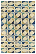 Kaleen Rugs Rosaic Collection ROA05-17 Blue Area Rug