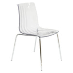 LeisureMod Ralph Dining Chair in Clear