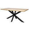LeisureMod Ravenna 63`` Rectangular Wood Dining Table With Modern Metal Base