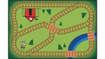 Carpets for Kids Railroad Playtime Value Classroom Rug, Rectangle, 3' x 4'6"