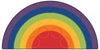 Carpets For Kids Rainbow Rows Seating Educational Rug,Semi Circle,6' x 12'