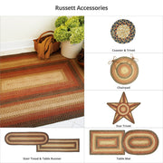 Homespice Decor 503046  4' x 6' Oval Russett Jute Braided Rug