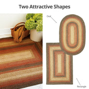 Homespice Decor 503046  4' x 6' Oval Russett Jute Braided Rug