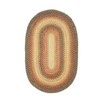 Homespice Decor 506047  8' x 10' Oval Russett Jute Braided Rug