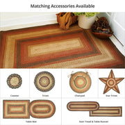 Homespice Decor 503046  4' x 6' Oval Russett Jute Braided Rug
