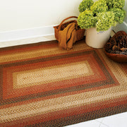 Homespice Decor 503046  4' x 6' Oval Russett Jute Braided Rug