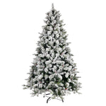 Vickerman 4.5' x 34" Flocked Ellis Pine Artificial Christmas Tree Unlit