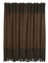 HiEnd Accents Chocolate Tooled Leather Shower Curtains