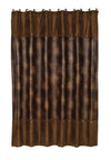 HiEnd Accents Brown Leather Shower Curtain Chocolate