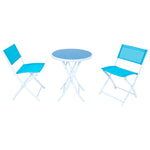 LeisureMod Outdoor Bistro Folding Table Chairs Set