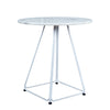 LeisureMod Spencer Modern Outdoor Patio Marble Top 27.56`` Bistro Table