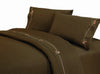 HiEnd Accents 350TC Pine Cone Sheet Set, Twin Chocolate