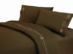 HiEnd Accents 350TC Pine Cone Sheet Set, Twin Chocolate