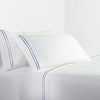 HiEnd Accents 350 TC Embroidery Stripe Sheet Set, Navy