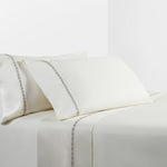 HiEnd Accents 350 TC Cream Sheet Set with Arrow Embroidery
