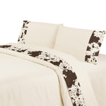 HiEnd Accents Printed Cowhide Sheet Set, King