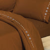 HiEnd Accents Embroidered Star Sheet Set, CalKing Copper