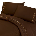 HiEnd Accents Embroidered Star Sheet Set, Twin
