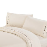 HiEnd Accents Embroidered Navajo Sheet Set, Cream