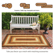 Homespice Decor 715043 6 x 9' Rectangular San Antonio Pure Comfort Braided Rug