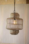 Kalalou CLL2421 Rattan Lantern Pendant Light