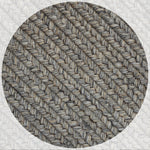 Homespice Decor 621634  10" x 10" Sample Smoke Ultra Durable Braided Rug