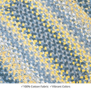 Homespice Decor 406316  8' x 10' Oval Sunflowers Cotton Braided Rug