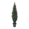 Vickerman T160160 5' Artificial Pond Cypress Tree, UV Resistant in Two Tone Green Pot