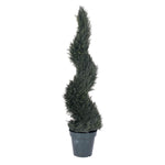 Vickerman T160248 48" Artificial Pond Cypress Spiral Tree UV Resistant in Two Tone Green Pot