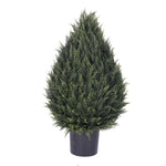 Vickerman T160636 36" Artificial Cedar Pine Cone Topiary, UV Resistant In Two Tone Green Pot