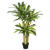 Vickerman TA170601 52" Artificial Green & Yellow Real Touch Dracaena Tree