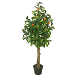 Vickerman TA171201 51" Artificial Green & Orange Real Touch Orange Tree
