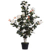 Vickerman TA181811 45" Artificial White Rose Plant in Pot