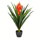 Vickerman TA191029 29" Artificial Potted Tropical Bromeliad Plant