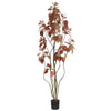 Vickerman TB170260 5' Artificial Red Potted Rogot Rurple Tree