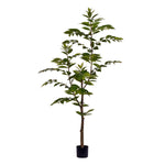 Vickerman TB170872 6' Potted Artificial Green Nandina Tree