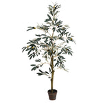 Vickerman TB180548 4' Artificial Potted Olive Tree