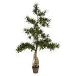 Vickerman TB180848 4' Artificial Potted Podocarpus Tree