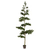 Vickerman TB180899 9' Artificial Potted Podocarpus Tree