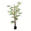 Vickerman TB190140 4' Artificial Potted Black Japanese Bamboo Tree