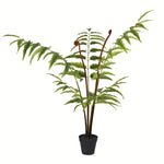 Vickerman TB191130 3' Artificial Potted Leather Fern