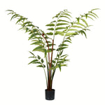 Vickerman TB191140 4' Artificial Potted Leather Fern