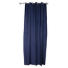 Sagebrook Home Linen Curtain Panel, Contraststitch, Navy