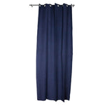 Sagebrook Home Linen Curtain Panel, Contraststitch, Navy