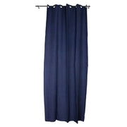 Sagebrook Home Linen Curtain Panel, Contraststitch, Navy