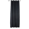 Sagebrook Home Linen Curtain Panel, Contraststitch, Charcoal