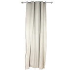 Sagebrook Home Linen Curtain Panel, Contraststitch, Taupe