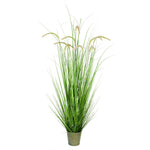 Vickerman TD190148 48" Artificial Potted Green Grass & Cattails