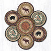 Earth Rugs TNB-319 Wilderness Trivets in a Basket 10``x10``